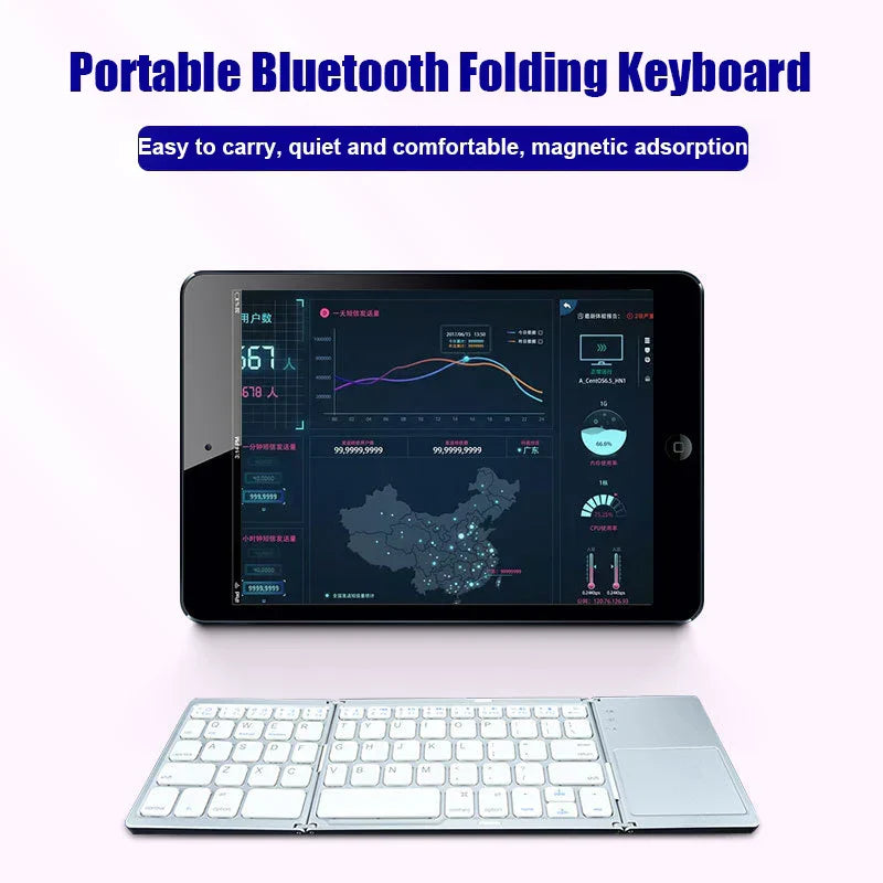 🔥Last Day Promotion 49% OFF🔥Foldable Bluetooth Keyboard with Touchpad