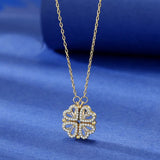 Royal Heart Clover Necklace