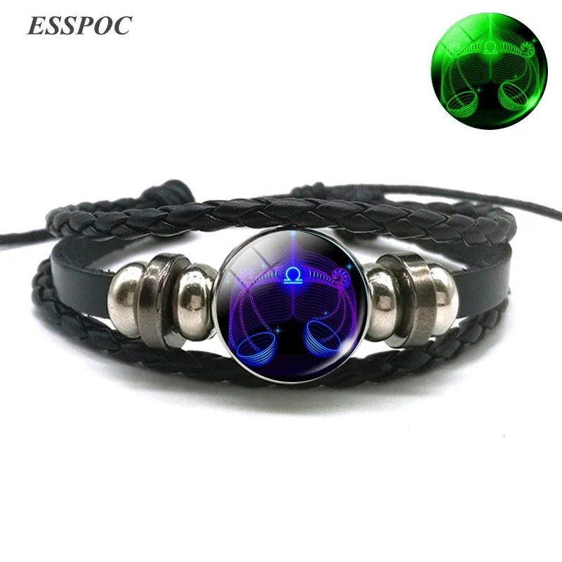 12 Zodiac Constellations Luminous Bracelet