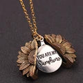 🔥🌞"You Are My Sunshine" Sunflower Necklace🌻(Double-sided engraving)