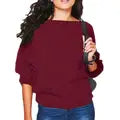 "Dreamy Knit" Boatneck Dolman Top(Buy 2 Free Shipping)