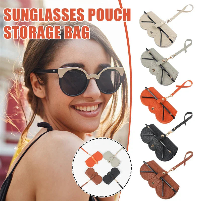 Soft Leather Sunglasses Bag