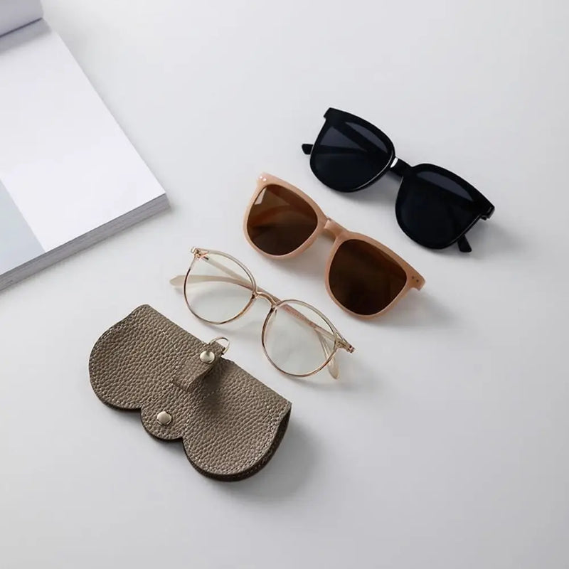 Soft Leather Sunglasses Bag