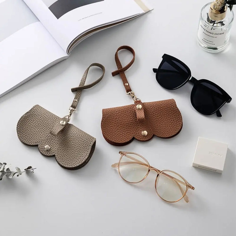 Soft Leather Sunglasses Bag