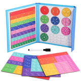 Montessori Magnetic Book Fraction Puzzle For Children