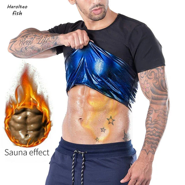 🔥HOT SALE🔥Men's Short Sleeve Sauna T-shirts, Sweat Enhancing Compression Tee