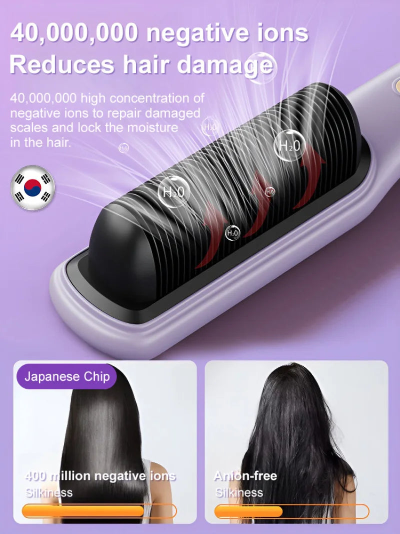 Portable Cordless Mini Hair Straightening Comb