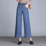 Tummy Control Cropped Wide-Leg Jeans(BUY 2 FREE SHIPPING)