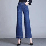 Tummy Control Cropped Wide-Leg Jeans(BUY 2 FREE SHIPPING)