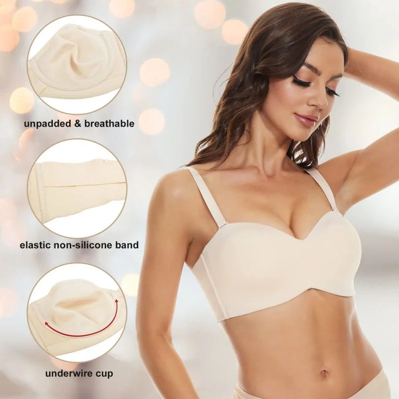 💕Full Support Non-Slip Multi-Way Strapless BratewayAdapt=glo2vnm