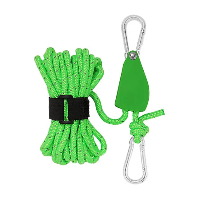 Portable Adjustable Fix Tent High Strength Fast Release Pulley Camping Rope(4 Pcs/Set)