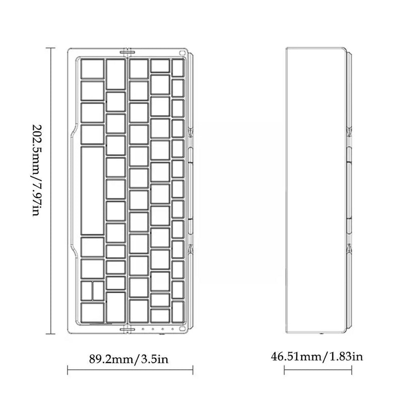 Mini Folding Keyboard Tablet Laptop Office Portable Mobile Phone Wireless Folding Keyboard Folding Keyboard