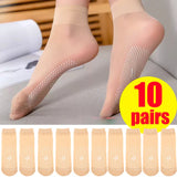 Invisible, Slip-resistant Crystal Silk Socks