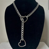 Heart ring Slip Chain Necklace