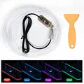 1/2/3/4/5M Car Interior Light Decorative Ambient Lamp 7 Color Multiple Modes Control USB Optical Fiber Neon Strip Atmosphere Bar