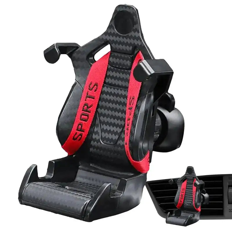 Carbon Fiber Sports Car Seat Phone Holder