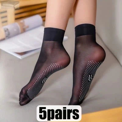 Invisible, Slip-resistant Crystal Silk Socks