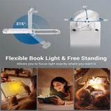 📖USB Rechargeable Book LED Light with Clip for Reading in Bed