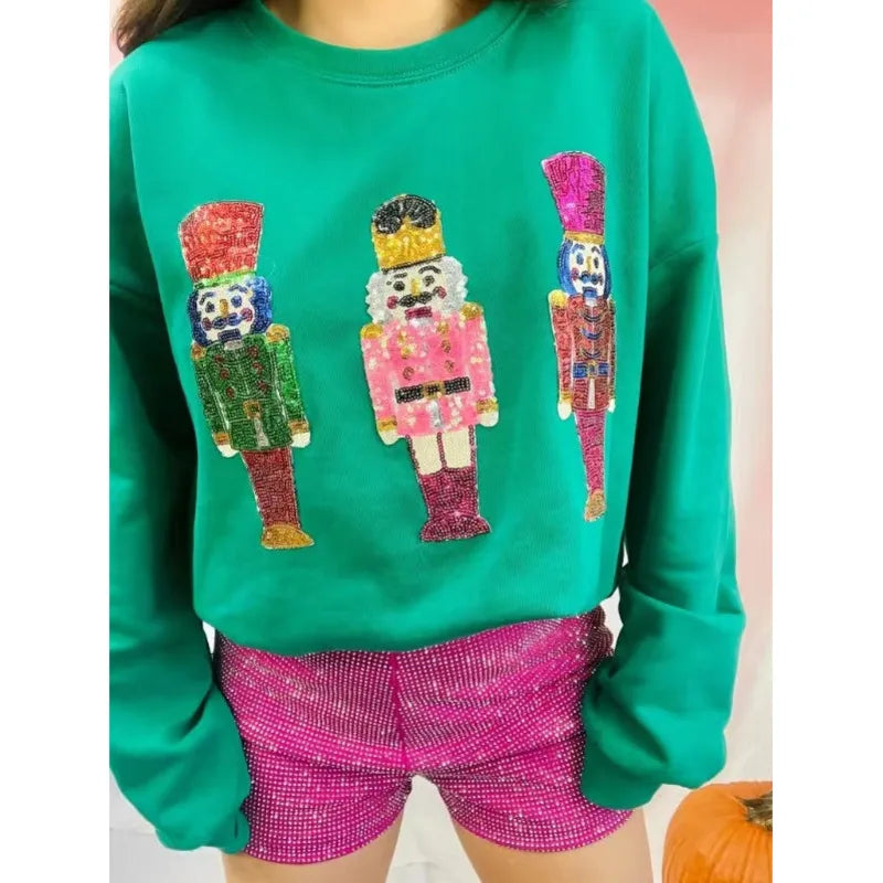 Christmas Sequin Nutcracker Pullover (Buy 2 Free Shipping