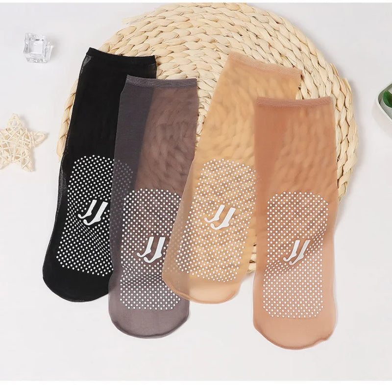 Invisible, Slip-resistant Crystal Silk Socks