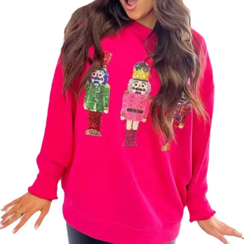 Christmas Sequin Nutcracker Pullover (Buy 2 Free Shipping