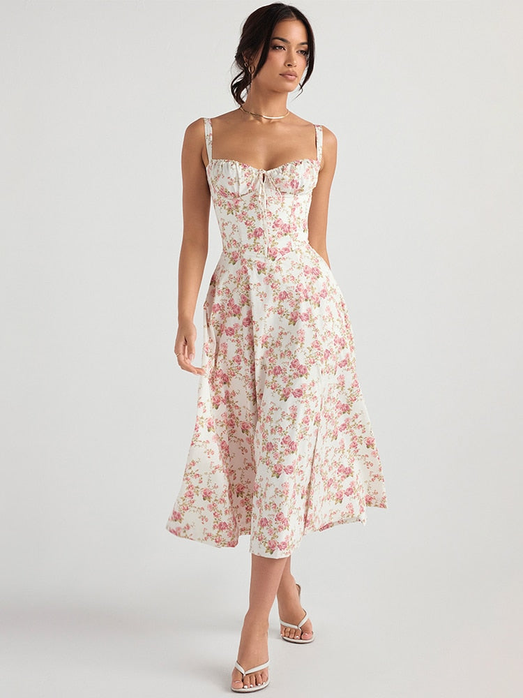 CARMEN PRINT BUSTIER SUNDRESS (Masterbeautyhome Special Design)