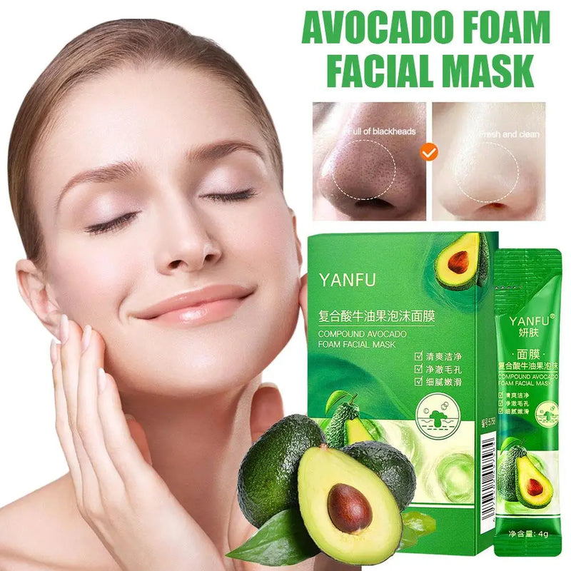 Deep Cleansing Avocado Foam Facial Mask (Box of 24 Masks)