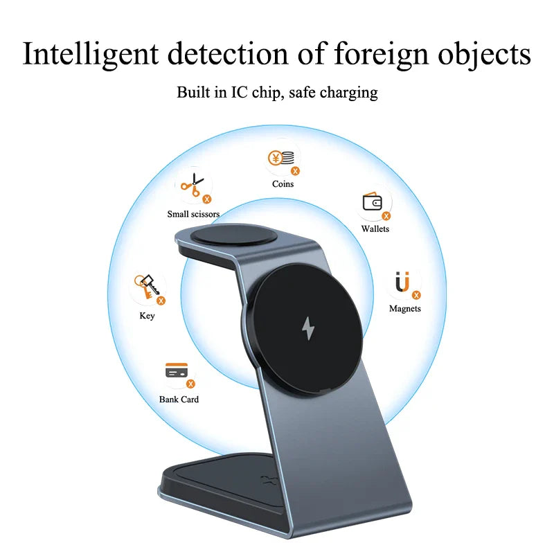 🔥2024 New 3-in-1 Wireless charger supports Qi2 protocol(Compatible with Any magnetic device)