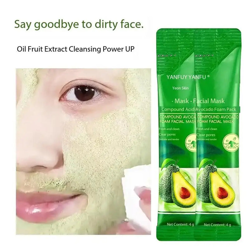 Deep Cleansing Avocado Foam Facial Mask (Box of 24 Masks)