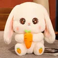 Cute Rabbit Holding Carrot Plush Toys Animal Pillow Lovely Dolls