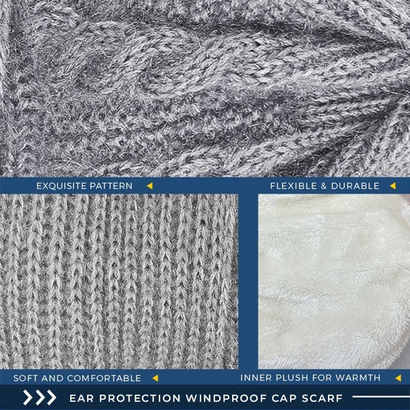 Integrated Ear Protection Windproof Cap Scarf