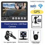 😍ROVE R3, 3 Channel Touch Screen Dash Cam with Built-in Dual-Band 5GHz WiFi, Built-in GPS, 24 Hr Parking Monitor, Super Capacitor, WDR, G-Sensor, Night Vision.