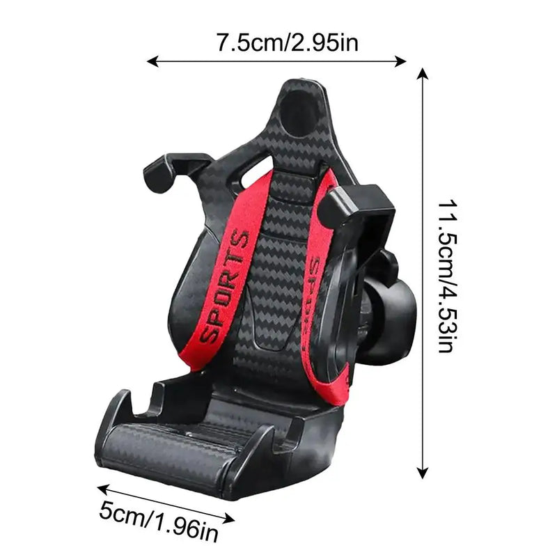 Carbon Fiber Sports Car Seat Phone Holder