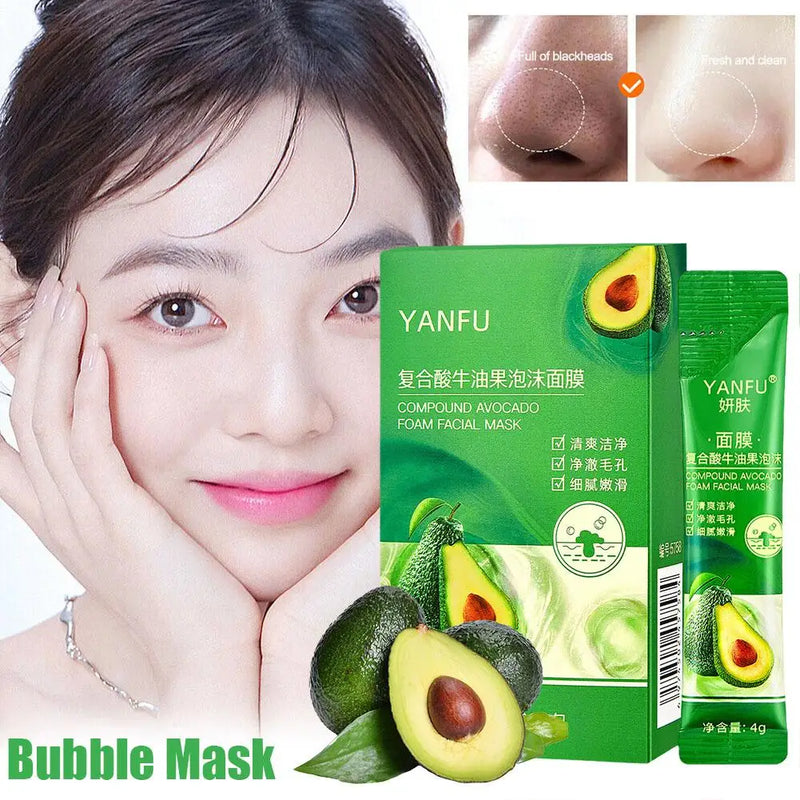 Deep Cleansing Avocado Foam Facial Mask (Box of 24 Masks)