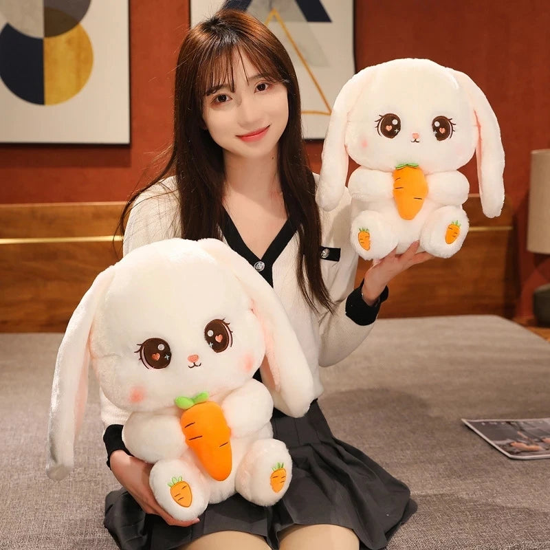 Cute Rabbit Holding Carrot Plush Toys Animal Pillow Lovely Dolls