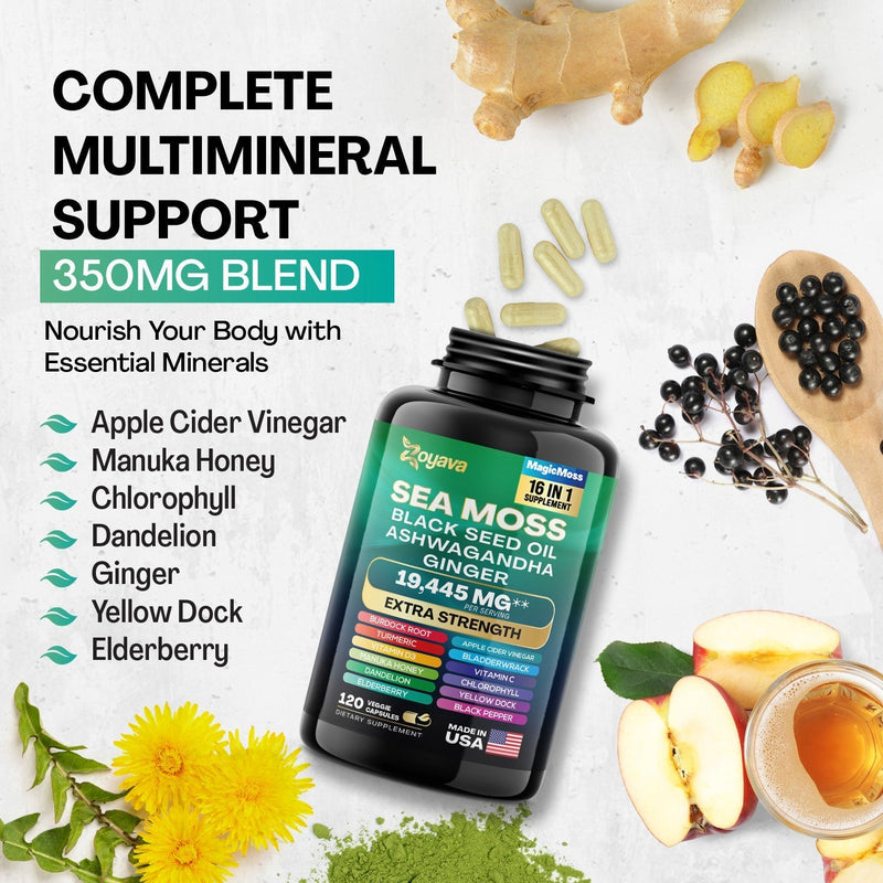 Vitality Harvest Blend Sea Moss Capsules