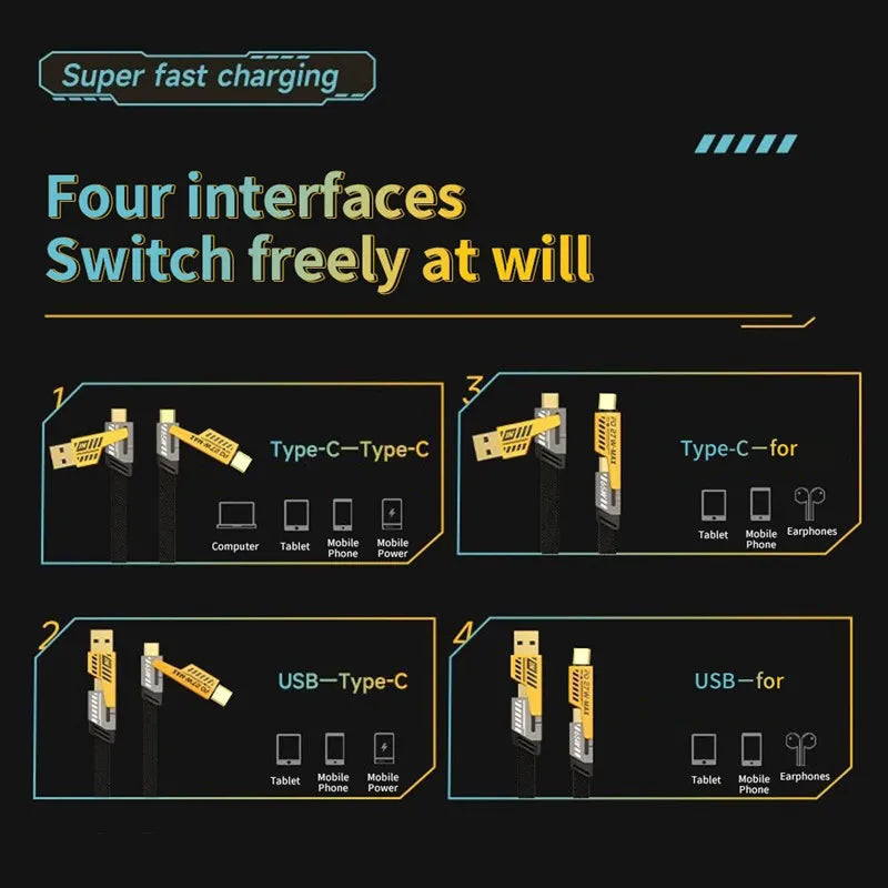 ✨LAST DAY ONLY 49% OFF🔥4-in-1 PD 65W Universal Fast Charging Cable