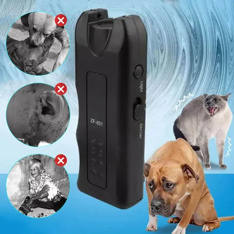 Handheld Bark Control Luminous Ultrasonic Dog Repeller