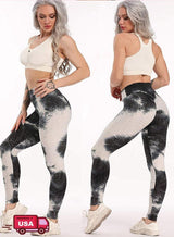 Women's Tie-dyed Textured Leggings