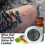 Wise Owl Leather Furniture Salve With Brush Multipurpose Dried-Out Leather Hydration Cleaner Smooth Leather Salve