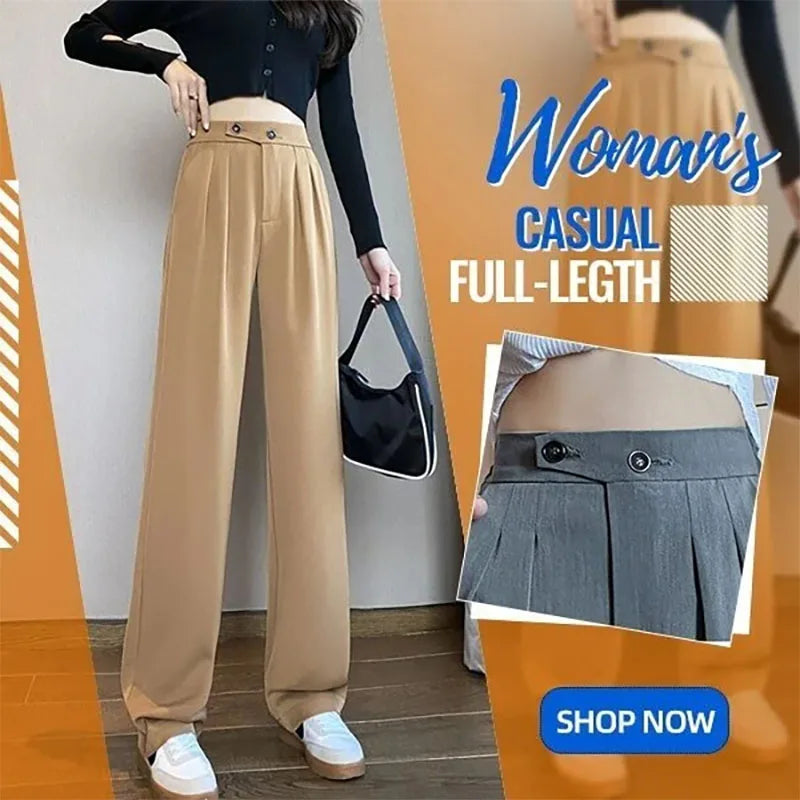 Woman's Casual Full-Length Loose Pants