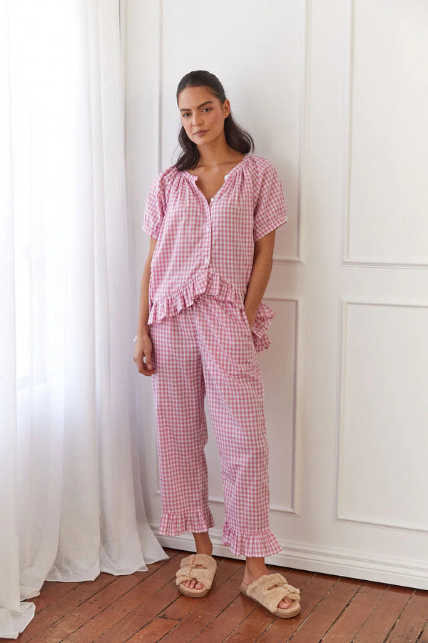 Sophie Sleep Set Gingham Berry