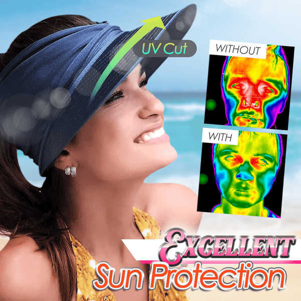 Summer Sun Visor Ponytail Hat