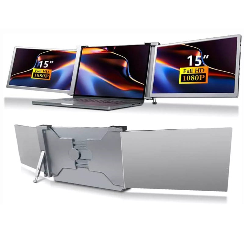 Laptop Screen Extender 15" FHD 1080P IPS Portable Monitor for 15-17" Laptop F9K6