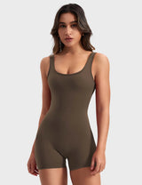 Tummy Control One Piece Jumpsuits Yoga Rompers for Women