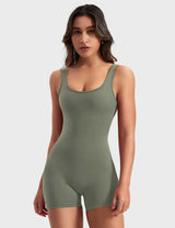 Tummy Control One Piece Jumpsuits Yoga Rompers for Women