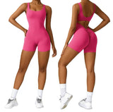 Tummy Control One Piece Jumpsuits Yoga Rompers for Women