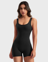 Tummy Control One Piece Jumpsuits Yoga Rompers for Women